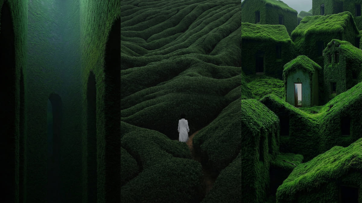 Surreal Green Landscape